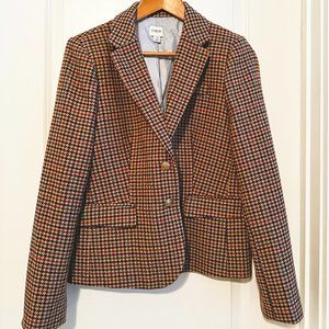 J Crew Wool Blend Houndstooth Blazer | Size 12